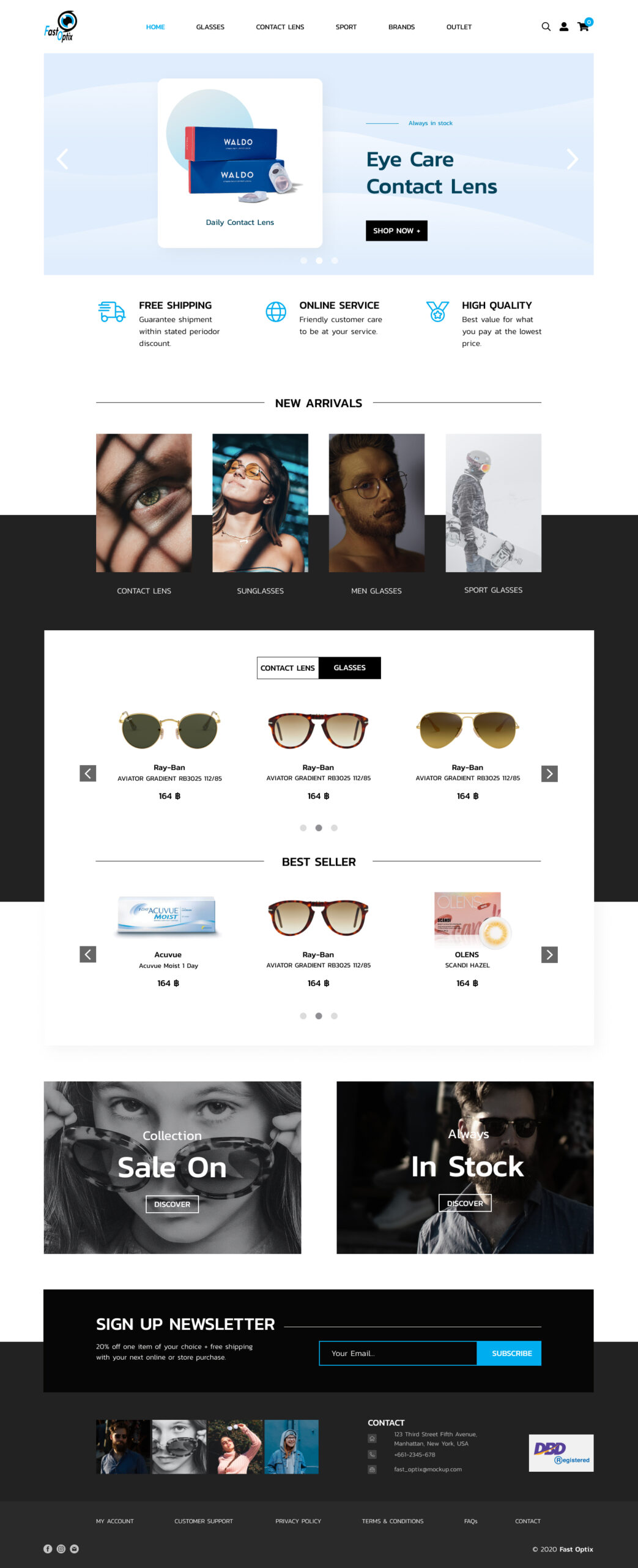 landing page -GLASSES